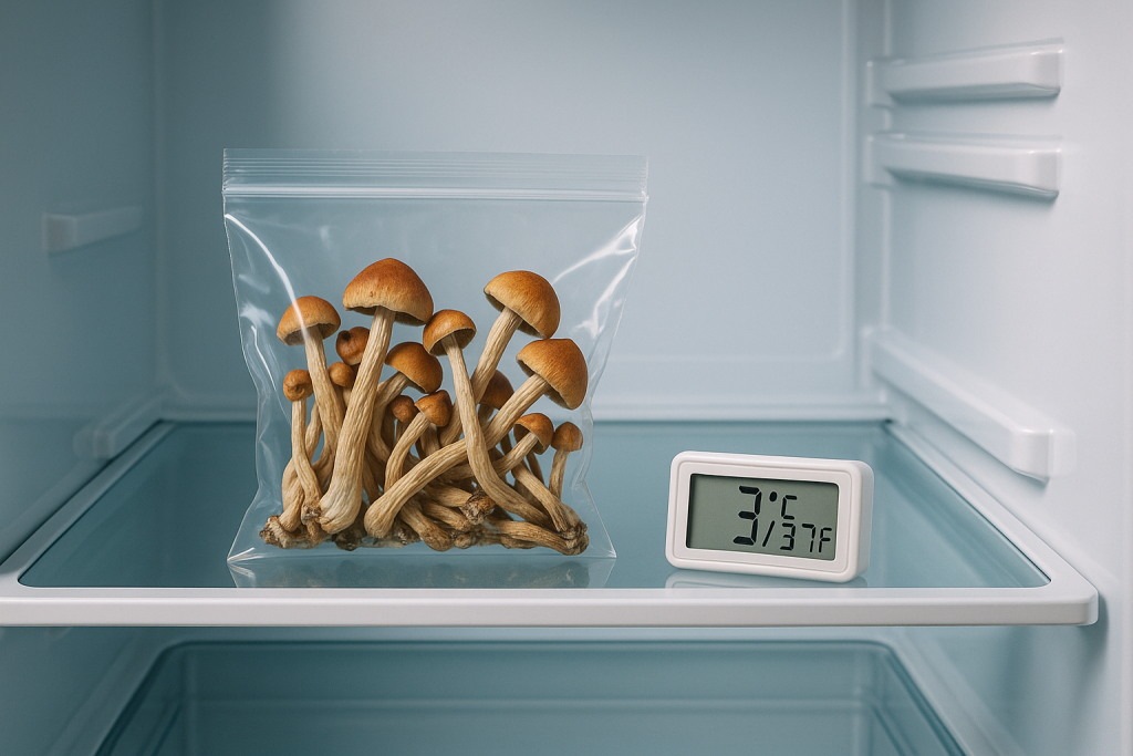 Keep shrooms cool to keep them active